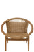 Stoel Rond teak hout naturel-Eetkamerstoelen-J-Line