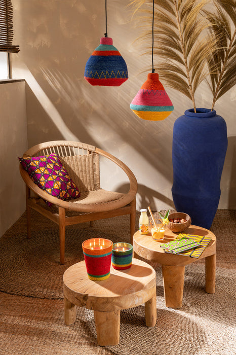 Stoel Rond teak hout naturel-Eetkamerstoelen-J-Line