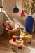 Stoel Rond teak hout naturel-Eetkamerstoelen-J-Line