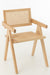 Stoel Rooster essenhout/rattan naturel-Eetkamerstoelen-J-Line