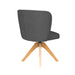 Stoel Stan Grijs met houten draaivoet-Eetkamerstoelen-Creating Home