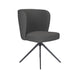 Stoel Stan Grijs met metalen draaivoet-Eetkamerstoelen-Creating Home
