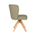 Stoel Stan Groen met houten draaivoet-Eetkamerstoelen-Creating Home