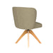 Stoel Stan Groen met houten draaivoet-Eetkamerstoelen-Creating Home