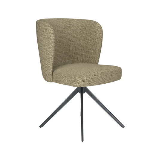 Stoel Stan Groen met metalen draaivoet-Eetkamerstoelen-Creating Home
