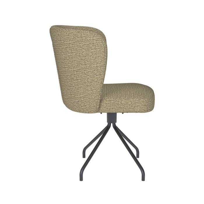 Stoel Stan Groen met spinpoot draaivoet-Eetkamerstoelen-Creating Home