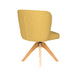 Stoel Stan Oker met houten draaivoet-Eetkamerstoelen-Creating Home