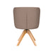 Stoel Stan Taupe met houten draaivoet-Eetkamerstoelen-Creating Home
