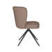 Stoel Stan Taupe met metalen draaivoet-Eetkamerstoelen-Creating Home