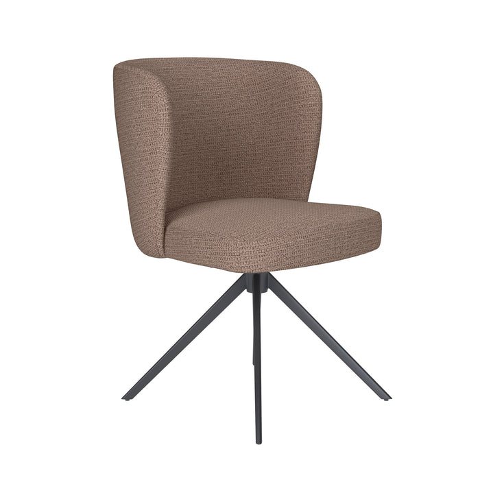 Stoel Stan Taupe met metalen draaivoet-Eetkamerstoelen-Creating Home