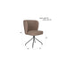 Stoel Stan Taupe met spinpoot draaivoet-Eetkamerstoelen-Creating Home