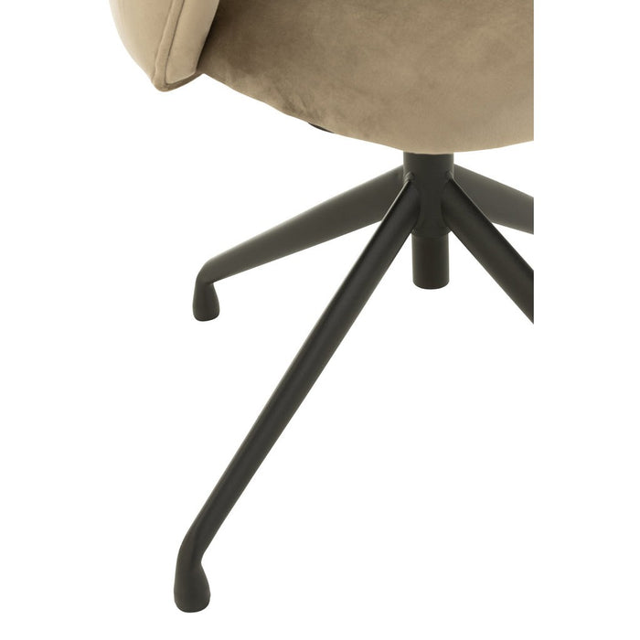 Stoel Turn/up/down fluweel donker grijs-Eetkamerstoelen-J-Line