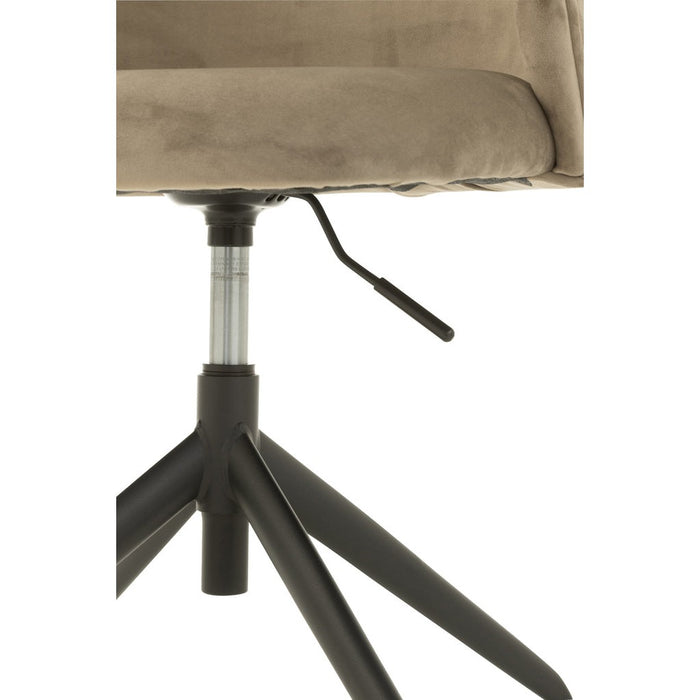 Stoel Turn/up/down fluweel donker grijs-Eetkamerstoelen-J-Line