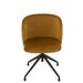 Stoel Turn/up/down fluweel oker-Eetkamerstoelen-J-Line