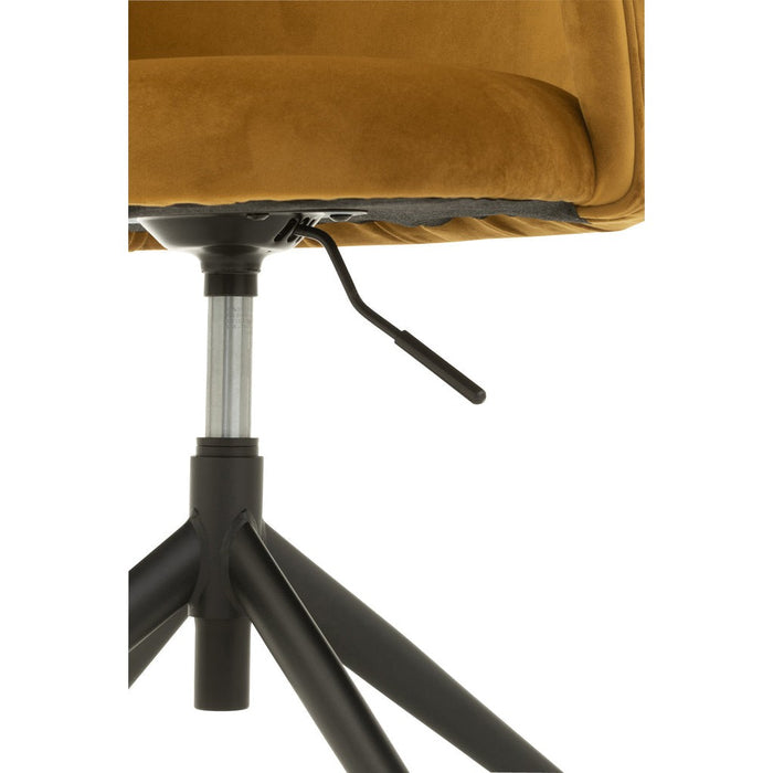 Stoel Turn/up/down fluweel oker-Eetkamerstoelen-J-Line