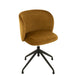 Stoel Turn/up/down fluweel oker-Eetkamerstoelen-J-Line