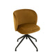 Stoel Turn/up/down fluweel oker-Eetkamerstoelen-J-Line