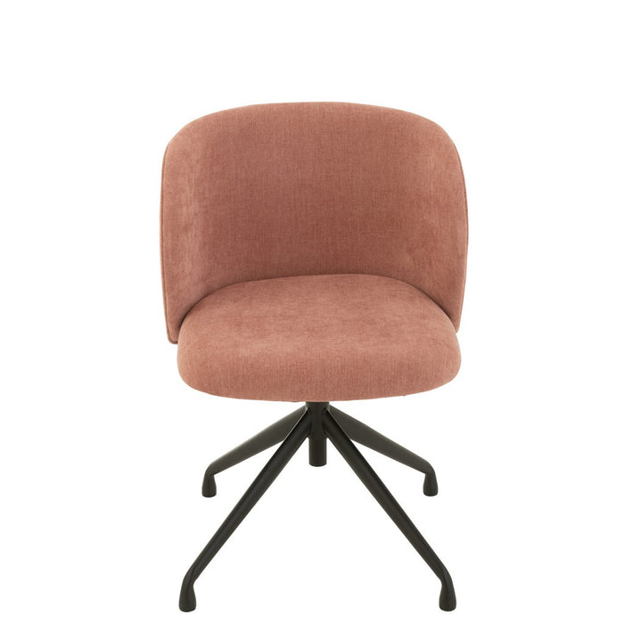 Stoel Turn/up/down textiel licht roze-Eetkamerstoelen-J-Line