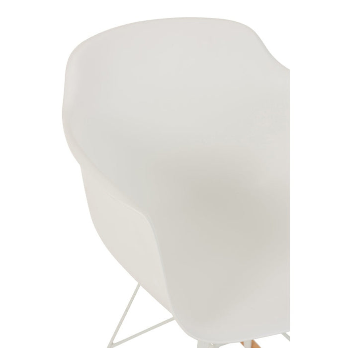 Stoel Willy schommel pp wit-Eetkamerstoelen-J-Line