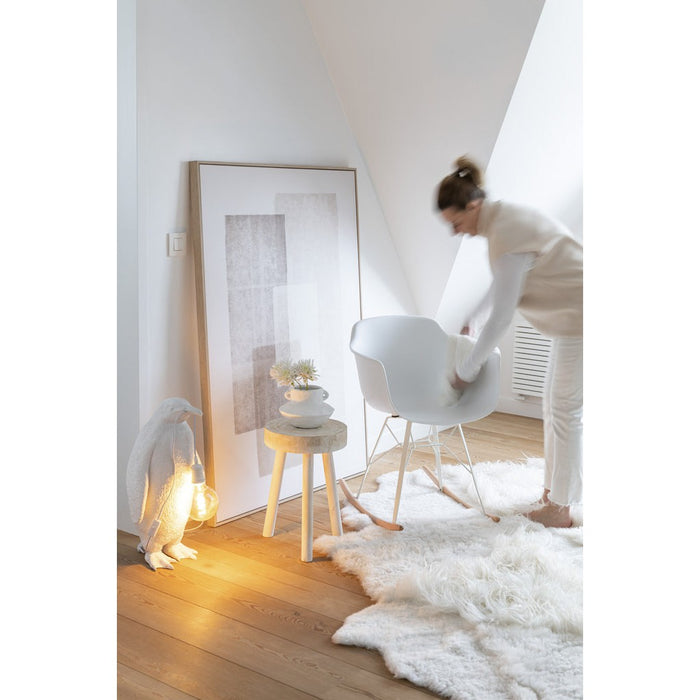Stoel Willy schommel pp wit-Eetkamerstoelen-J-Line
