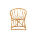 Stoel+kussen Rotan/textiel naturel/wit-Eetkamerstoelen-J-Line