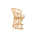 Stoel+kussen Rotan/textiel naturel/wit-Eetkamerstoelen-J-Line