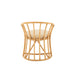 Stoel+kussen Rotan/textiel naturel/wit-Eetkamerstoelen-J-Line