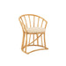 Stoel+kussen Rotan/textiel naturel/wit-Eetkamerstoelen-J-Line
