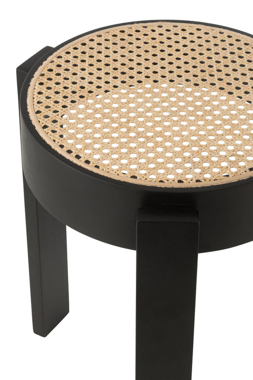 Stool Pune Mango Wood Black-Krukjes-J-Line