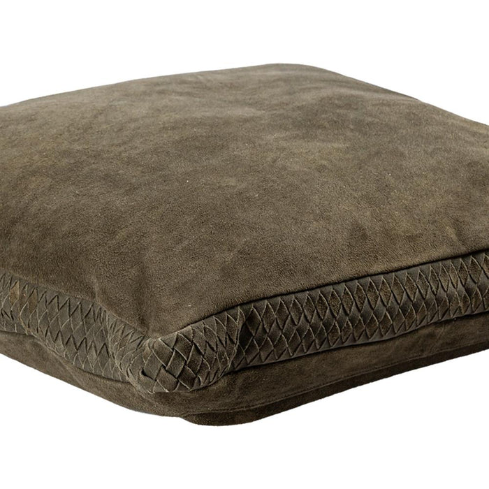 Suky Groen Suède Leer Sierkussen Vierkant L-Decoratief kussen-PTMD