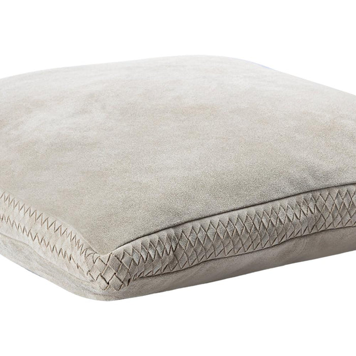 Suky Taupe Suède Leer Sierkussen Vierkant L-Decoratief kussen-PTMD