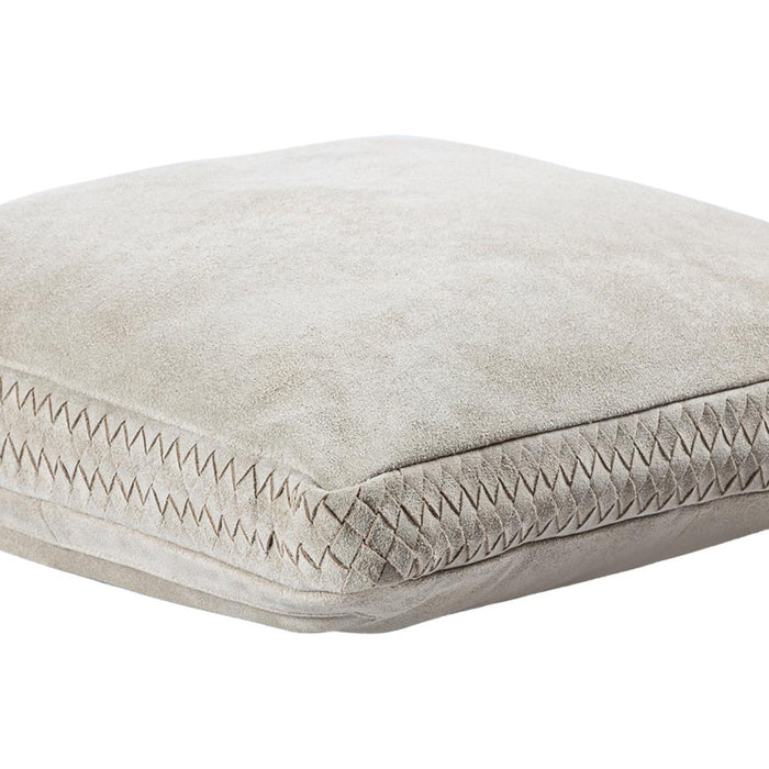 Suky Taupe Suède Leer Sierkussen Vierkant S-Decoratief kussen-PTMD