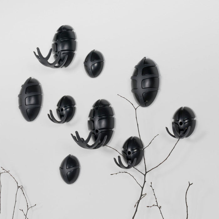 TICK Wandkapstok - Zwart / Zwart Spinder Design-Kapstokken-Spinder