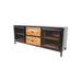 TV-Meubel Kingston - 140x40x90 - Naturel/zwart - Mango hout/metaal-TV-meubels-HSM Collection