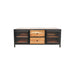 TV-Meubel Kingston - 140x40x90 - Naturel/zwart - Mango hout/metaal-TV-meubels-HSM Collection