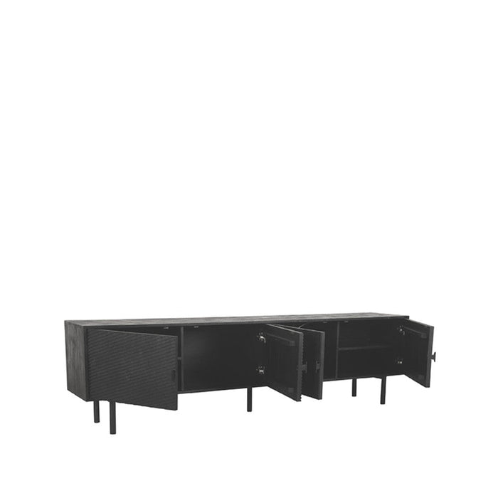 TV-kast Cotia - Zwart - Mango Wood-TV-meubels-LABEL51