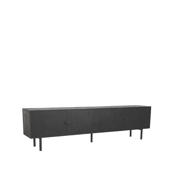 TV-kast Cotia - Zwart - Mango Wood-TV-meubels-LABEL51