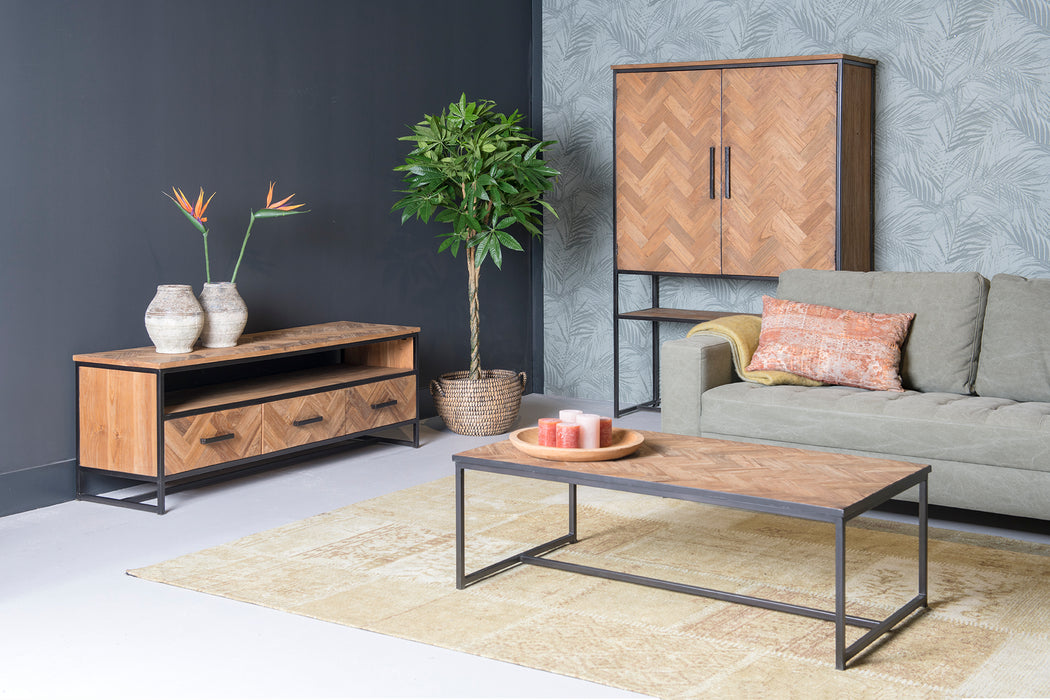 TV-meubel Accent Teakhout Naturel hout 150x45x50 cm-TV-meubels-Livingfurn