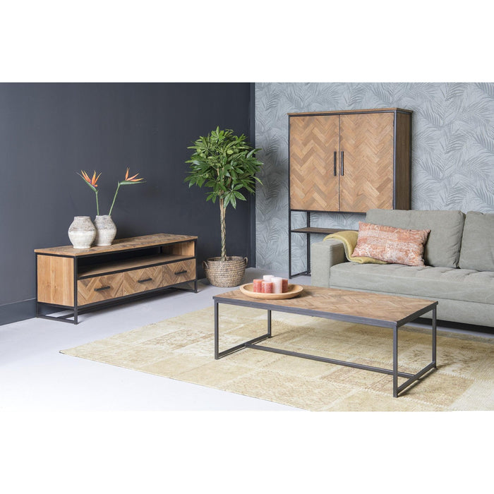 TV-meubel Accent Teakhout Naturel hout 180x45x50 cm-TV-meubels-Livingfurn