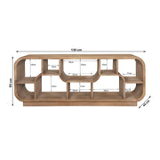 TV-meubel Brix Eettafel Mangohout Bruin 130x40x50 cm-TV-meubels-Livingfurn