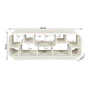 TV-meubel Brix Eettafel Mangohout Wit 130x40x50 cm-TV-meubels-Livingfurn