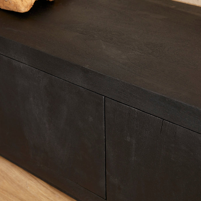 TV-meubel Brussel Zwart 200 cm 200x42x46 cm-TV-meubels-Starfurn