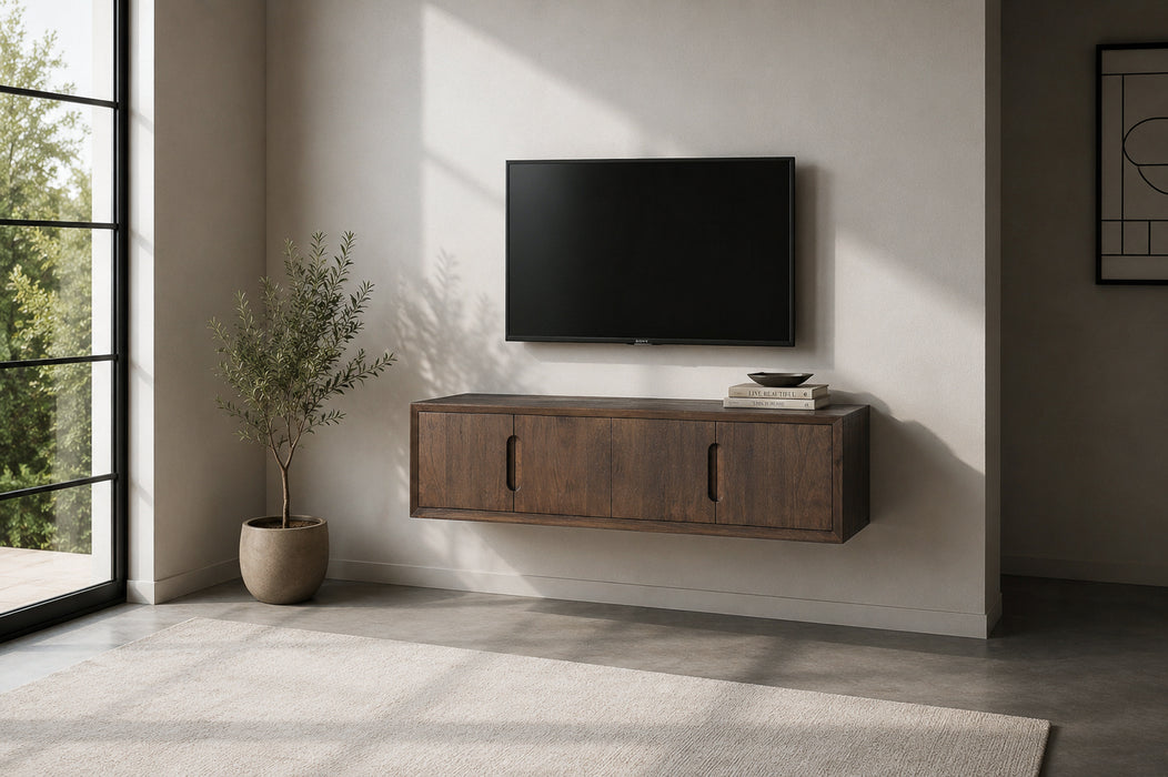 TV-meubel Cortez Zwevend Mangohout Bruin 140cm