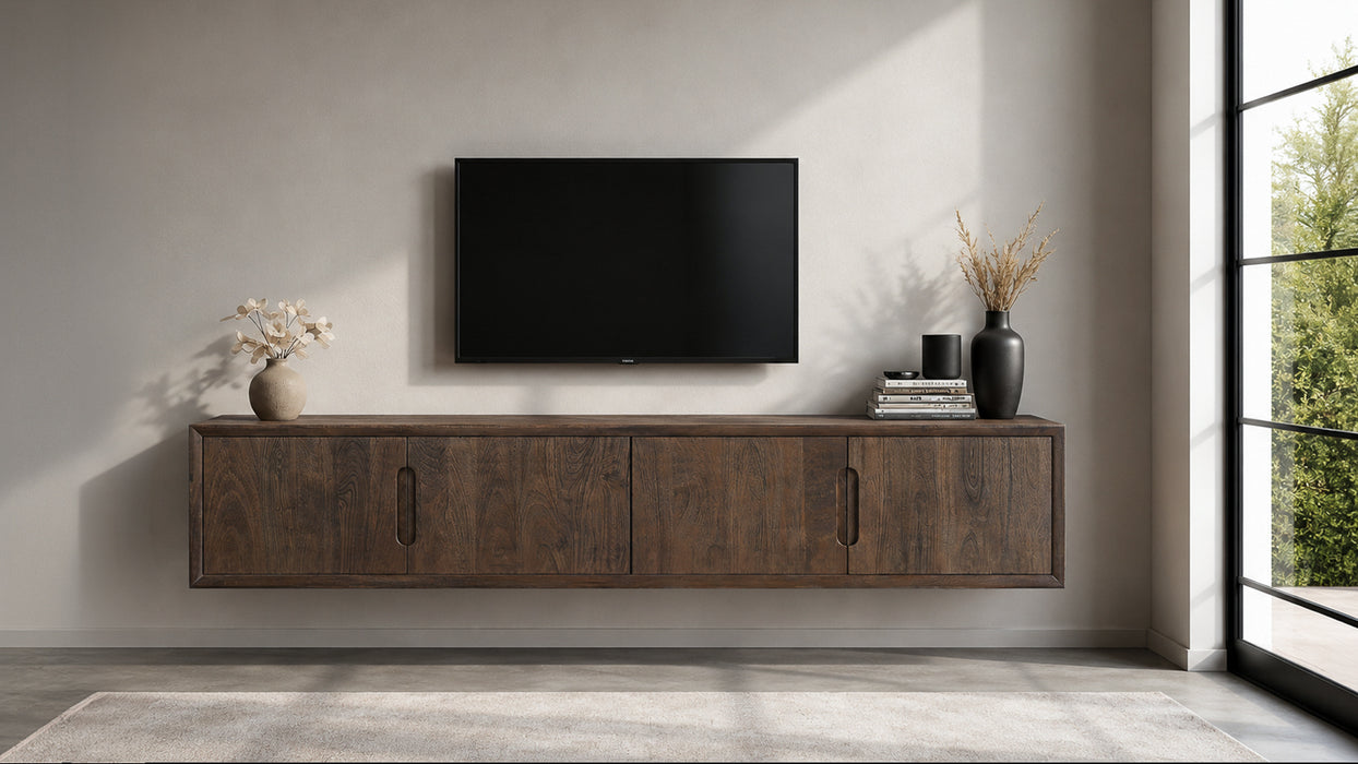 TV-meubel Cortez Zwevend Mangohout Bruin 180cm