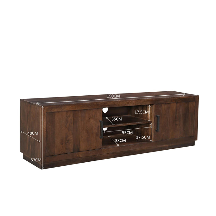 TV-meubel Jaxx Mangohout Bruin 150x40x53 cm-TV-meubels-Livingfurn