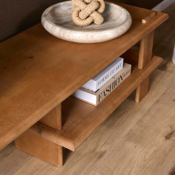 TV-meubel Lina Naturel Mangohout 160x44 cm-TV-meubels-Starfurn