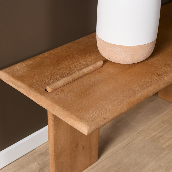 TV-meubel Lina Naturel Mangohout 160x44 cm-TV-meubels-Starfurn