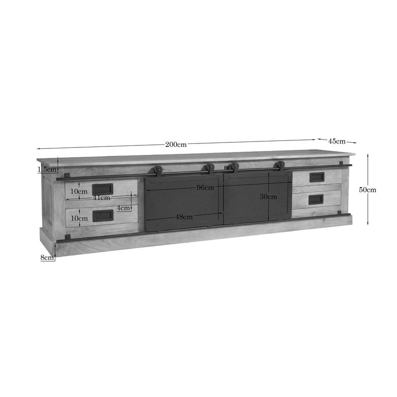 TV-meubel Lotte Naturel 200x45 cm STF-TV-meubels-Starfurn