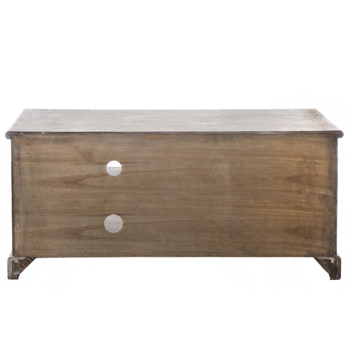 TV-meubel Met 2 Manden Paulowniahout Naturel 120 cm-Opbergdozen en manden-J-Line