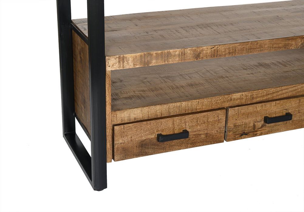 TV-meubel Nairobi Mangohout Naturel hout 150x45x200 cm-TV-meubels-Livingfurn
